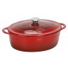 Cocotte fonte ovale 3.8L rouge